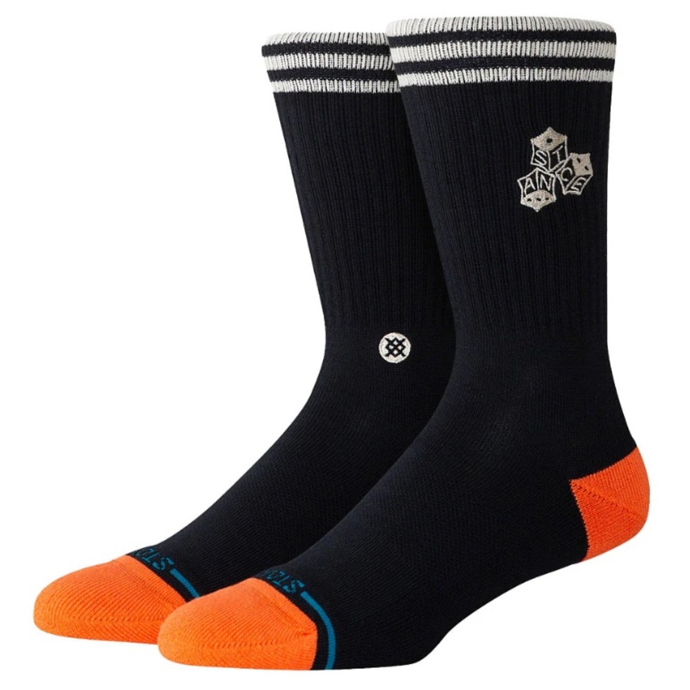 STANCE Unisex Casual Combed Cotton Mid Cushion Crew Socks - HIGH ROLLER CREW